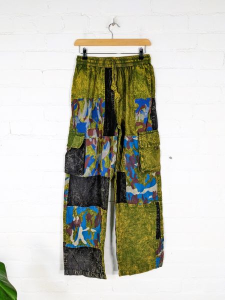 Nepalese Cotton Trousers Pants Plain Gringo Loose Light Hippy Elastic Baggy  | eBay