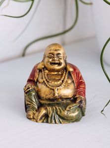 Gold Resin Buddha 8 x 6 x 6cm