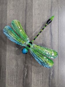 Metal Green Dragonfly 35 x 40 x 9 cm