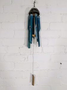 Small Blue Bamboo Chime 30 x 10 x 10 cm