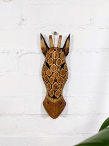 Light Giraffe Mask Wall Hanger 30 x 11 x 5cm