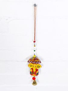 Elephant Ganesh & Bell Hanger - 26 x 7 cm