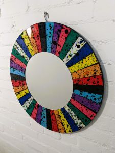 Rainbow Mosaic Mirror 60cm