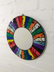 Rainbow Mosaic Mirror 40cm