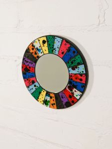 Rainbow Mosaic Mirror 20cm