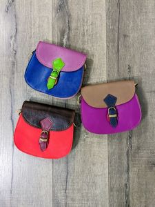 Oval Recycled Leather Bag