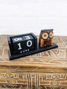 Wooden Owl Calendar
