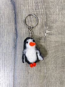 Keyring Felt Penguin