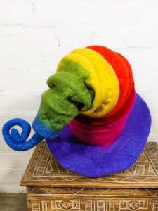 Rainbow Concertina Hat