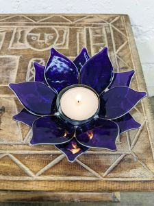 Purple Lotus Candle Holder