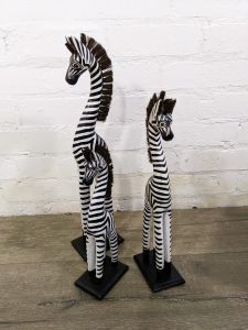 Set Of Three Zebras   50, 40, 30cm