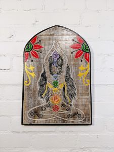 Arched Yoga Chakra Plaque 50x35 cm