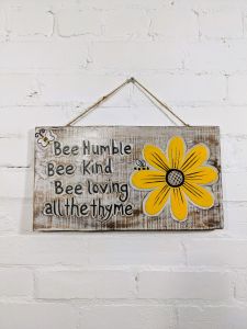 Bee Humble Wall Plaque 24x45 cm