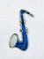 Blue Mosaic Saxaphone Mirror - 20 x 40 cm