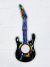 Black & Muliti Mosaic Guitar Mirror - 22 x 58 cm