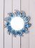 LIMITED STOCK - Blue Large Cut Out Mosaic Sun Shape Mirror 60cm