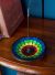 Rainbow Mosaic Round Incense Holder 12 x 12cm