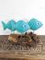 3 Fish on Driftwood Distressed 25 x 20 x 17cm