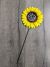 Metal Sunflower On Stick 45 x 16 x 2 cm