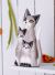 Grey And White Family Cats 26 x 13 x 5cm