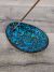 Blue Speckled Oval Mosaic incense Holder