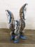 Set of 3 Blue Seahorses 52,43,34 cm