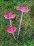 Set of Three Mushroom Stakes