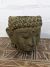 Brown Concrete Buddha Head Planter 12x12x13 cm