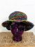 Black And Rainbow Hemp Sun Hat