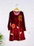 Maroon Kids Long Sleeve Dress