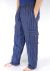 Navy Cargo Stripe Trousers - 100% Cotton