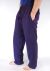 Purple Plain Cotton Drawstring Trousers - 100% Cotton