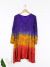 Purple Dip Dye Long Sleeve Dress