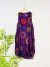 Purple Bold Print Sleeveless Midi Dress