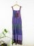 Purple Long Wide Leg Dungarees