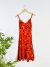 Red Strappy Midi Dress