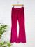 Pink Velvet Flared Trousers