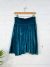 Blue Velvet Short Flared Skirt