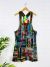 Rainbow Gheri Patchwork Dungaree Dress