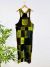 Green Patchwork Straight Dungarees