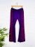 Purple Circle Print Long Flared Trousers