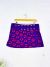 Purple Circle Print Mini Popper Skirt