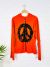 Orange Zip Hood Top