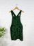 Green Sun Print Short Dungaree Dress