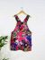 Purple Pink Tie Dye Short Dungaree Dress