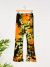 Orange Brown Tie Dye Flares