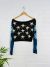 Brown Petrol Star Long Sleeve Cropped 