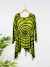 Green Swirl Long Hooded Tunic Top