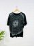 Black Prayer Print Short Sleeve T-Shirt