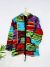 Multi Colour Rainbow Dotted Knitted Jacket